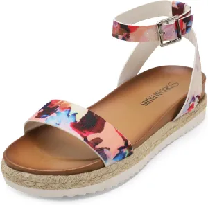 Comfortable One Band Dressy apparent specification esteem Casual Sandals for Women DREAM PAIRS Women's Open Toe Platform Espadrille Wedge Sandals 