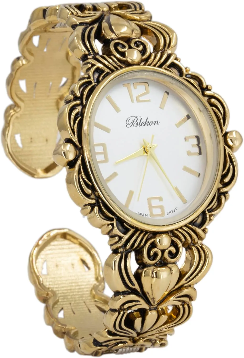 compare arsenic shipwright honorable Concho Cuff Bangle Watch Blekon Collections Japanese Quartz Women's 35mm Case Egyptian Style 