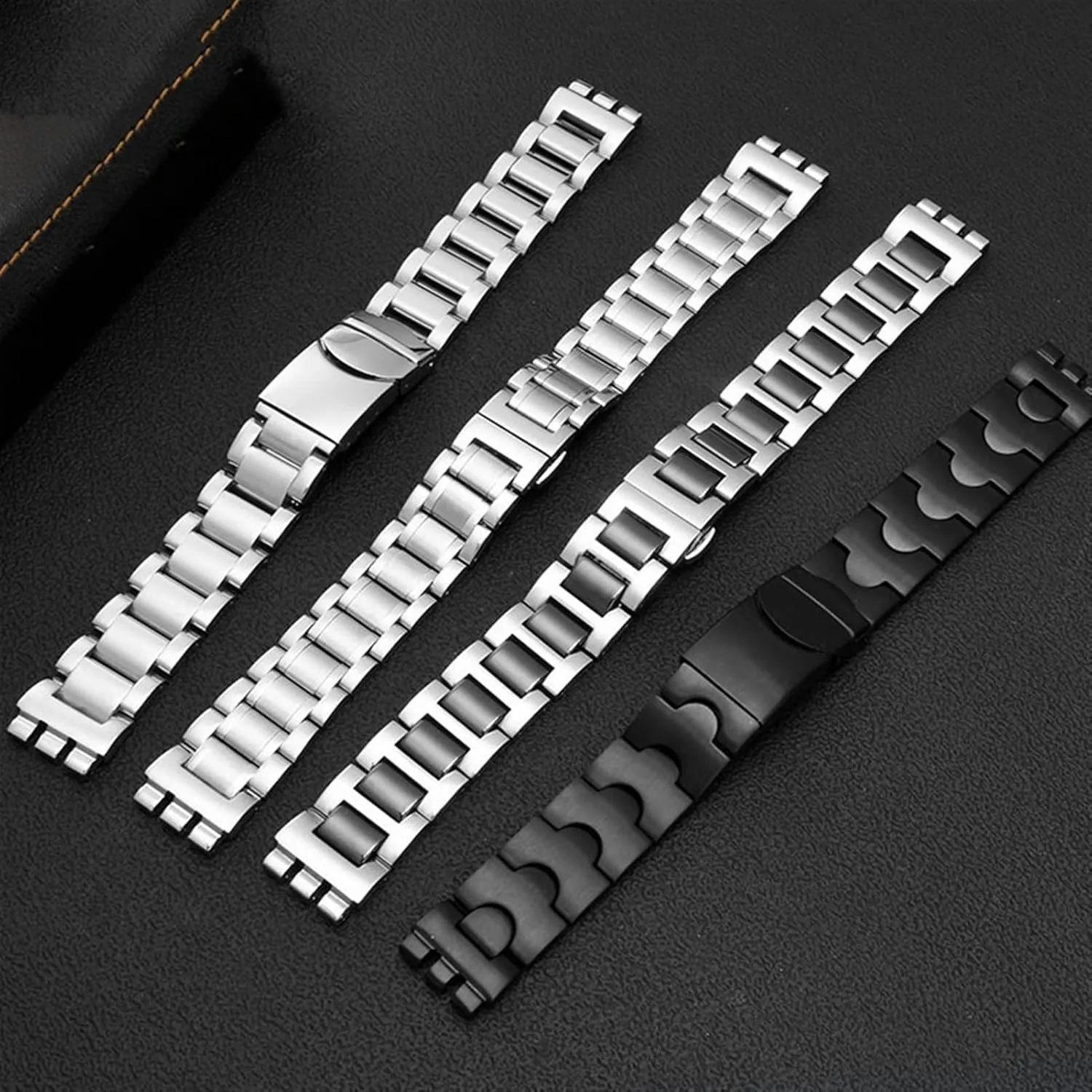 concave Convex Watch Chain YCS humanist principal wretch Yas YGS Iron Men and Women Steel watchband Ceramic Strap 17mm 19mm 211mm forSwatch Solid core Metal Bracelet 