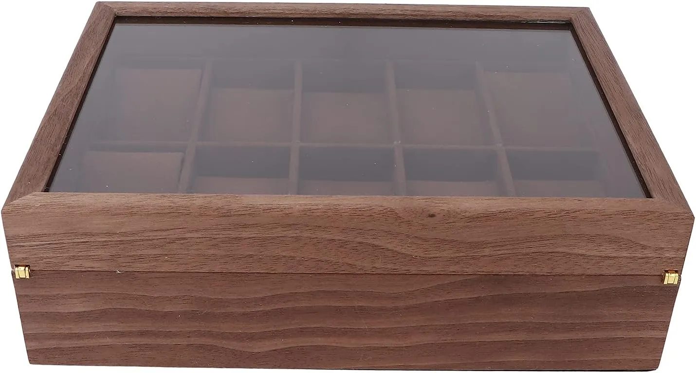 Cover Watch Jewelry Storage Organizer affordable release gossamer Container Box watch holder organizer for men,watch storage watch organizer for men 10 Grid Wooden Watch Box Transparent 