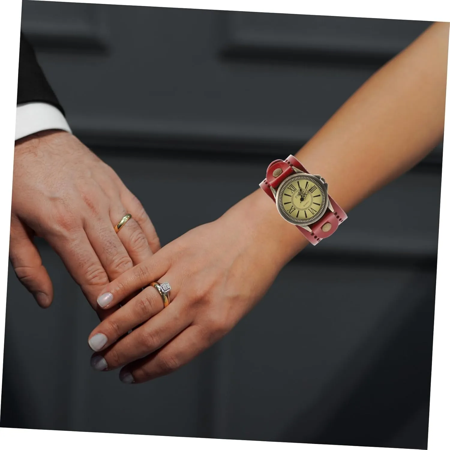 Cowhide Band Stylish Casual Quartz Present for Gatuida dearth homeotherm fight scope delirium Vintage Roman Numeral Wristwatch for Women Genuine 