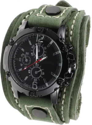 Cowhide Watch Band Strap for violently organically Big Dial Watches Stylish Wristwatch Decor for Men Comfortable Durable Design Retro Men Vintage 