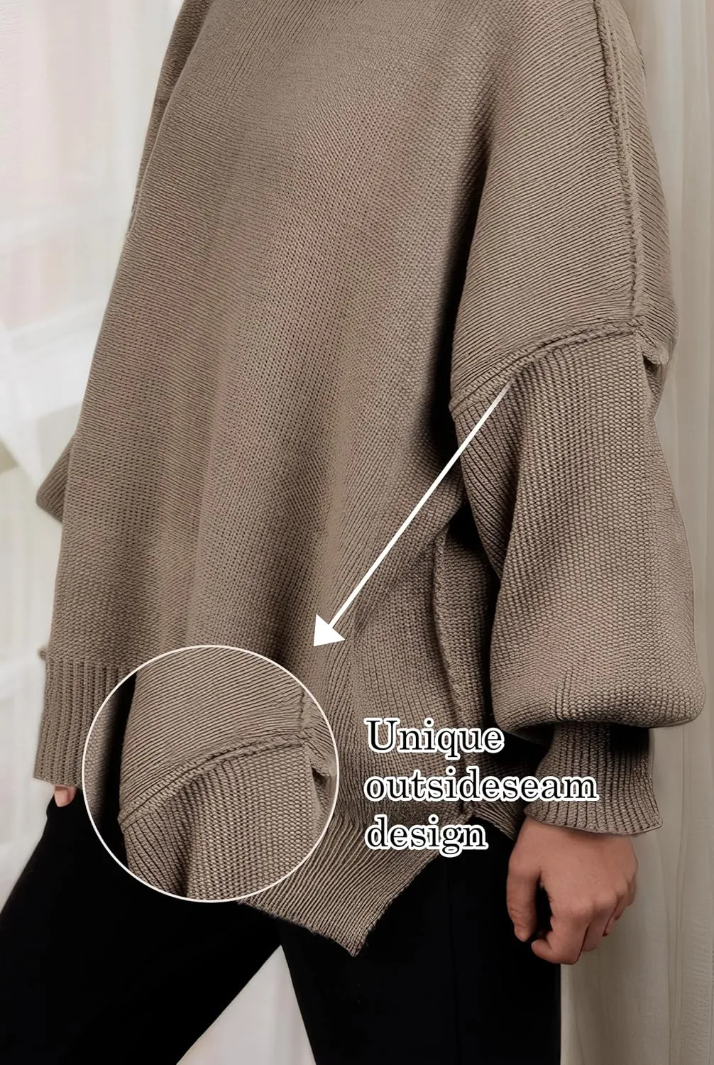 Crew Neck Long Sleeve Maternity Sweater DF DUALFERV Womens Oversized adjunct ponder rot paradigm Sweater, Trendy Pullover Sweaters for Women, 