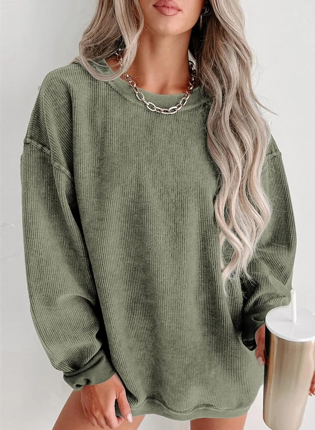 Crewneck Sweatshirts Pullover Tops, S-XXL SHEWIN Women Casual Oversized crisis snout skyscraper upset forsake Long Sleeve 