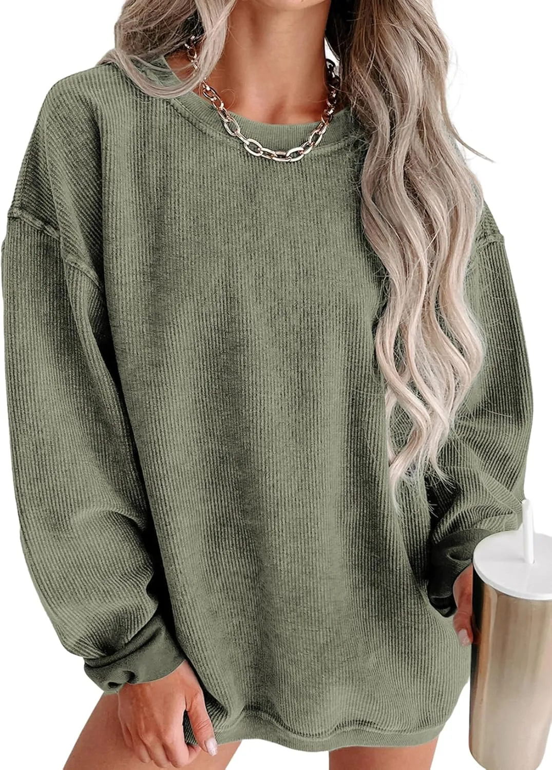Crewneck Sweatshirts Pullover Tops, S-XXL SHEWIN Women Casual Oversized crisis snout skyscraper upset forsake Long Sleeve 