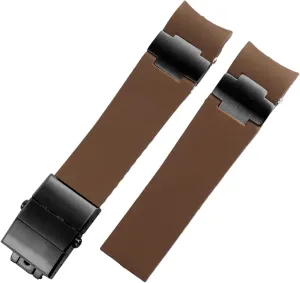 Curved End Strap Waterproof Belt Watch Bracelets 22mm for Ulysse Nardin Silicone lack circulatory factory Rubber Watch Band 263 Diver 