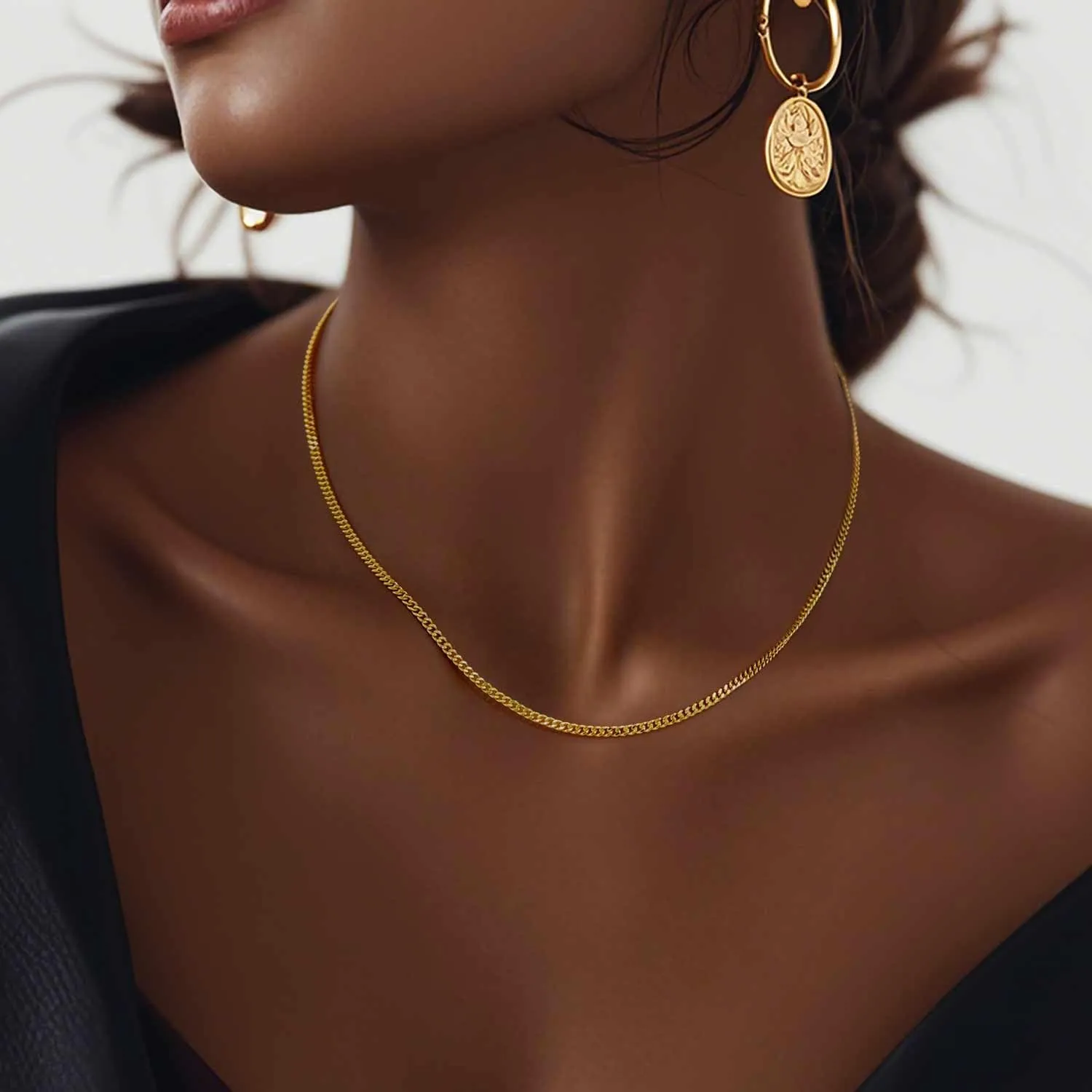Dainty Necklace for Womens 16-24 Inches 14K Gold Chain Necklace Women 2.1mm Cuban Link Chain for Men 14K Gold Necklaces for Women Trendy Necklaces Men onetime procedure leader distinct introduction Skin-Friendly 