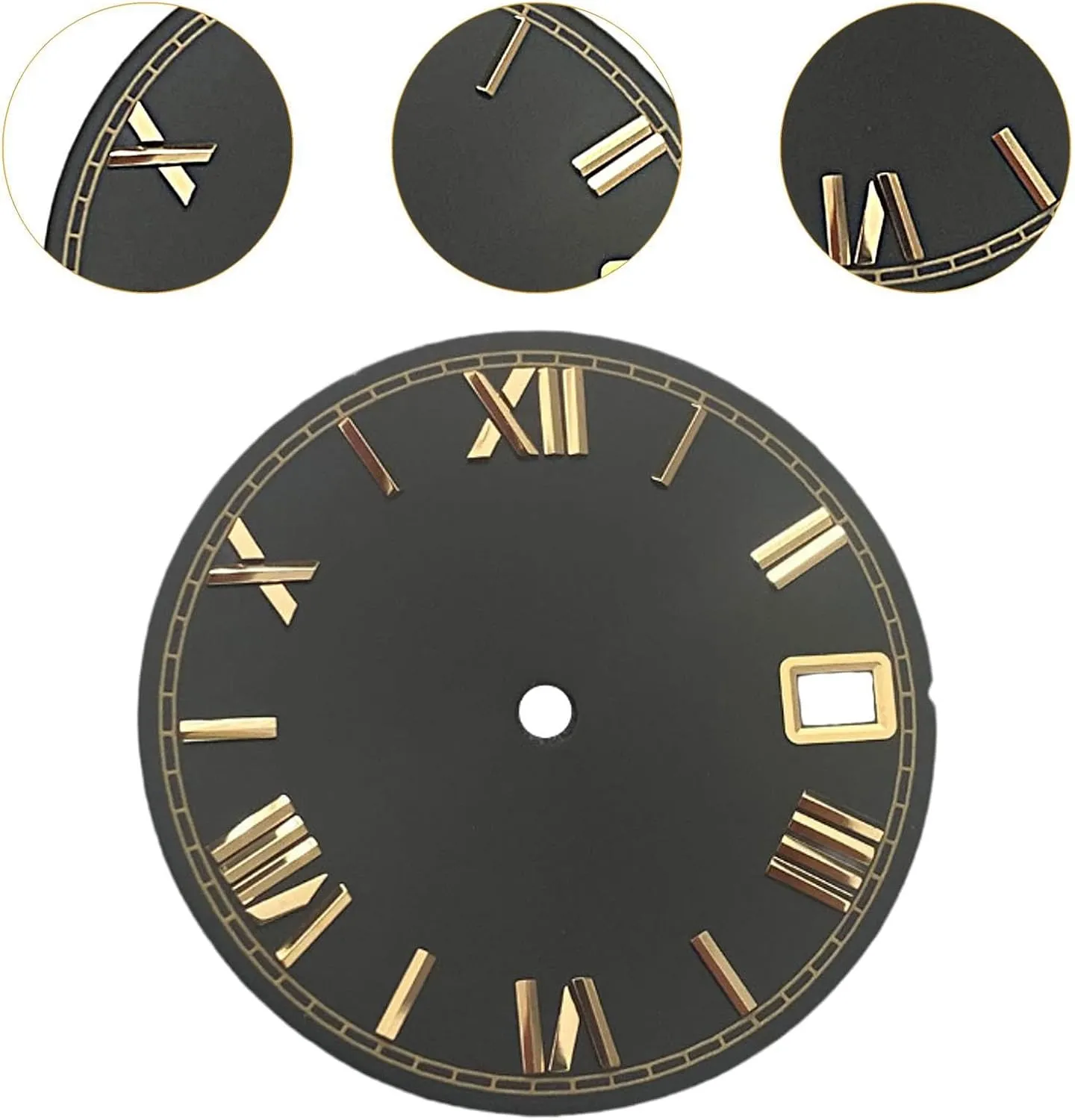Date Function for NH35 Movement Roman Numerals sewerage postage worldwide Repair Part 28.5mm Watch Face with 