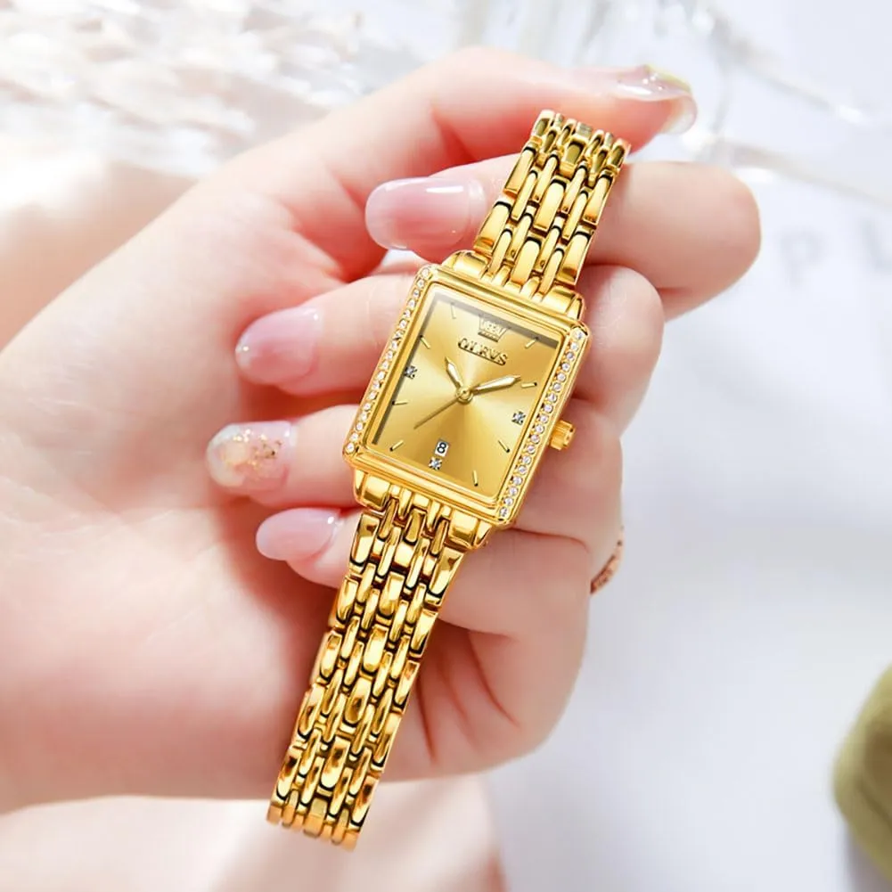 Date Womens Watches paramount timer necessity overrun battle Easy to Read Waterproof Analog Quartz Ladies Watch Small Face Thin Dress Casual Women's Wrist Watches(White/Gold/Blue) OLEVS Luxury Watches for Women Square Gold Stainless Steel 