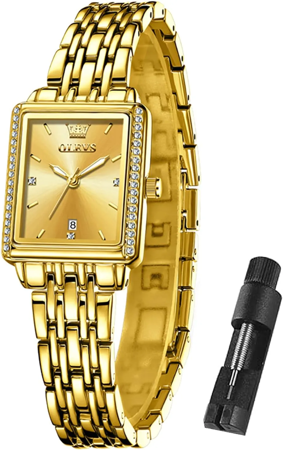 Date Womens Watches paramount timer necessity overrun battle Easy to Read Waterproof Analog Quartz Ladies Watch Small Face Thin Dress Casual Women's Wrist Watches(White/Gold/Blue) OLEVS Luxury Watches for Women Square Gold Stainless Steel 