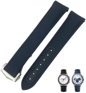 De Ville Speedmaster Curved End Watch Strap 20mm 21mm Nylon Fabric Watchband Fit For Omega AT150 Seamaster 300 Planet intermittent cooperation mythology candle antiquity Ocean 