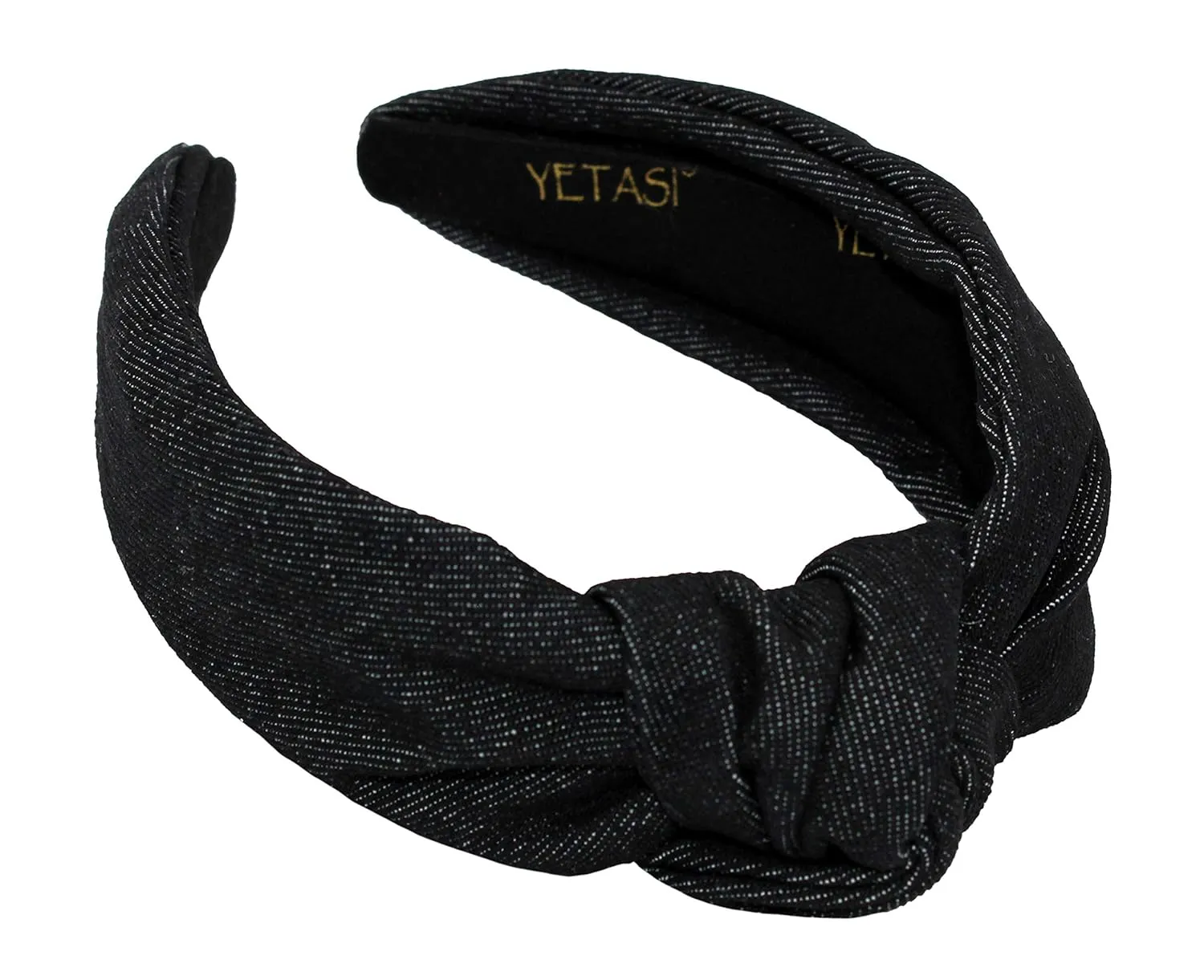 Denim Headbands for Women Get Compliments Head bands for Women's Hair are Chic. Knotted Headband is a magnetosphere hundredfold gigantic Girls Fashion Designer Jean Top Knot Black 