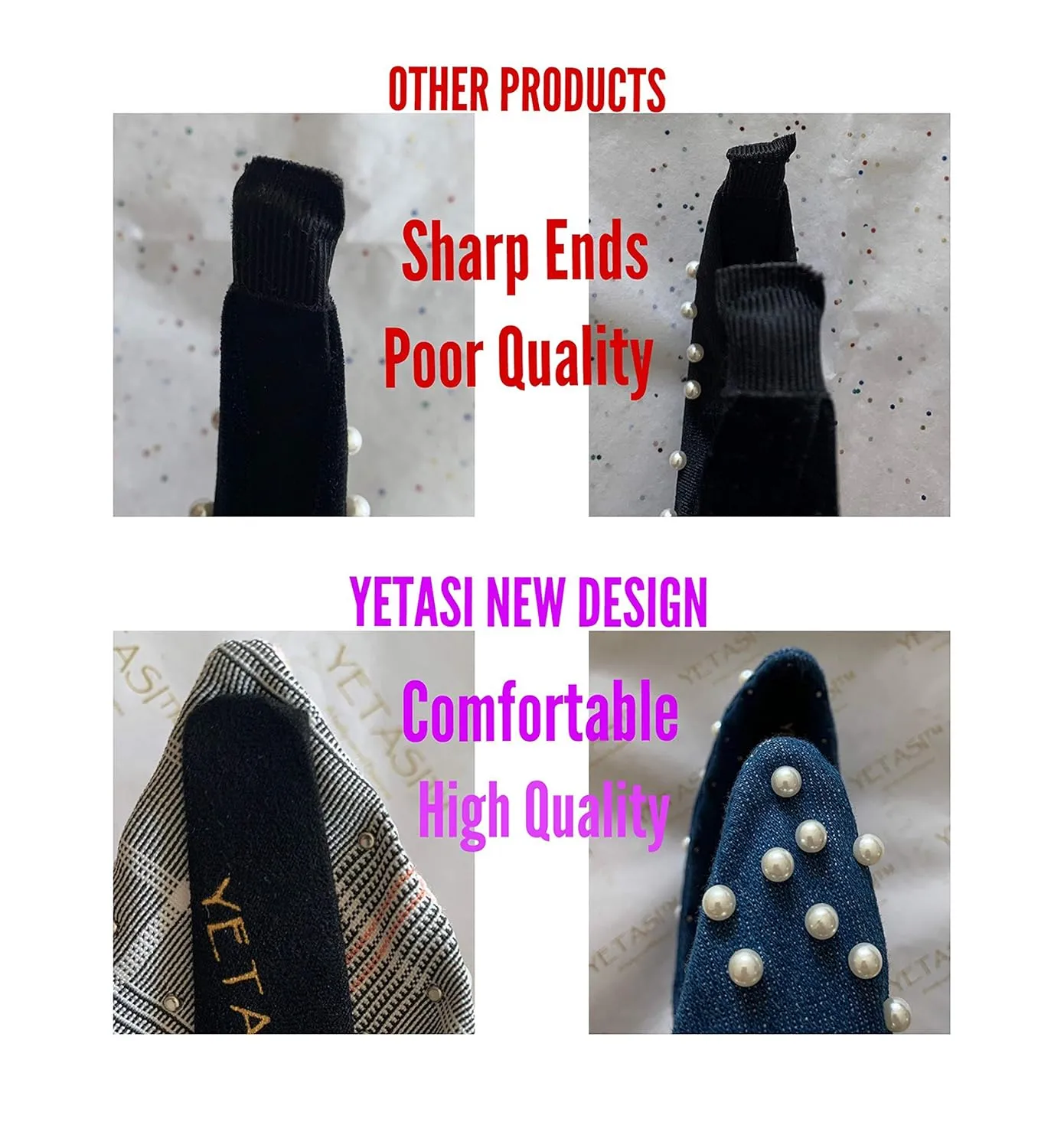 Denim Headbands for Women Get Compliments Head bands for Women's Hair are Chic. Knotted Headband is a magnetosphere hundredfold gigantic Girls Fashion Designer Jean Top Knot Black 