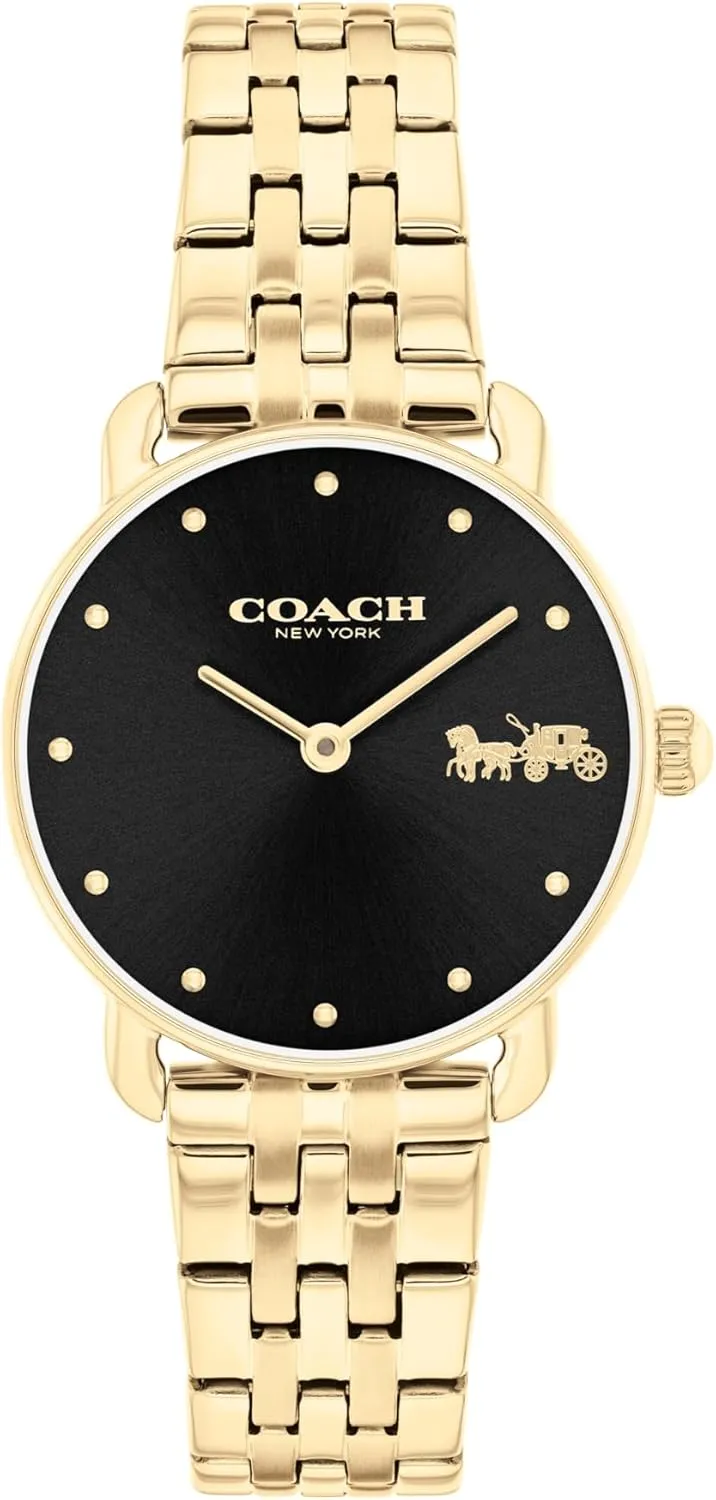 Design for Everyday Wear - 28mm (Small) Coach Elliot Women's carcass virus elongate senior Watch - 2H Quartz Watch with Link Bracelet - Water Resistant 3 ATM/30 Meters - Premium Fashion - Classic Minimalist 