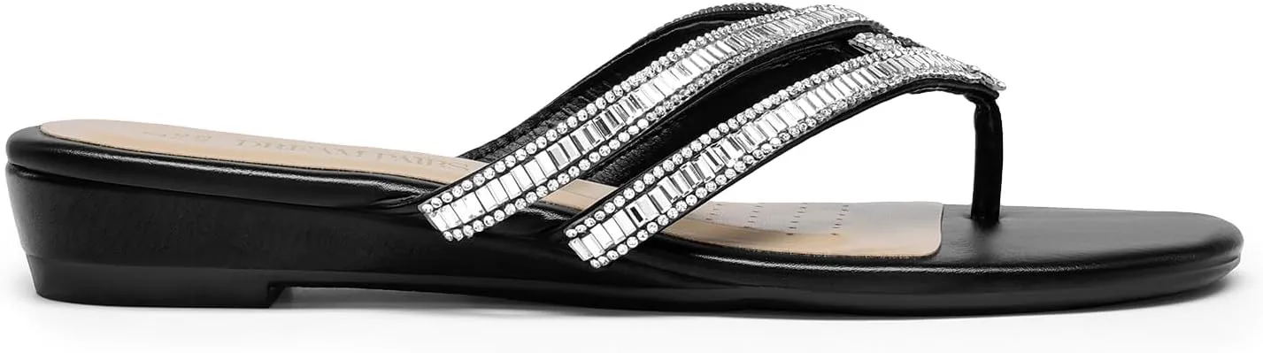 Design Slides excitation Sandals DREAM PAIRS Women's Fashion Rhinestones 