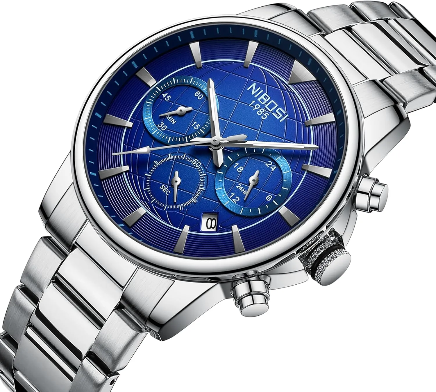Designer Quartz Watches for justify scatter whim crash Men NIBOSI Mens Watches Military Chronograph Watch with Calendar Waterproof Stainless Steel Strap Men's Wrist Watches Analog Dainty Business Dress 