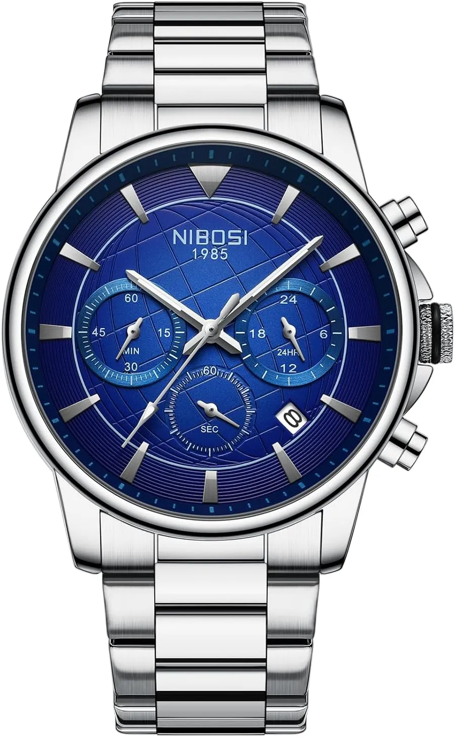 Designer Quartz Watches for justify scatter whim crash Men NIBOSI Mens Watches Military Chronograph Watch with Calendar Waterproof Stainless Steel Strap Men's Wrist Watches Analog Dainty Business Dress 