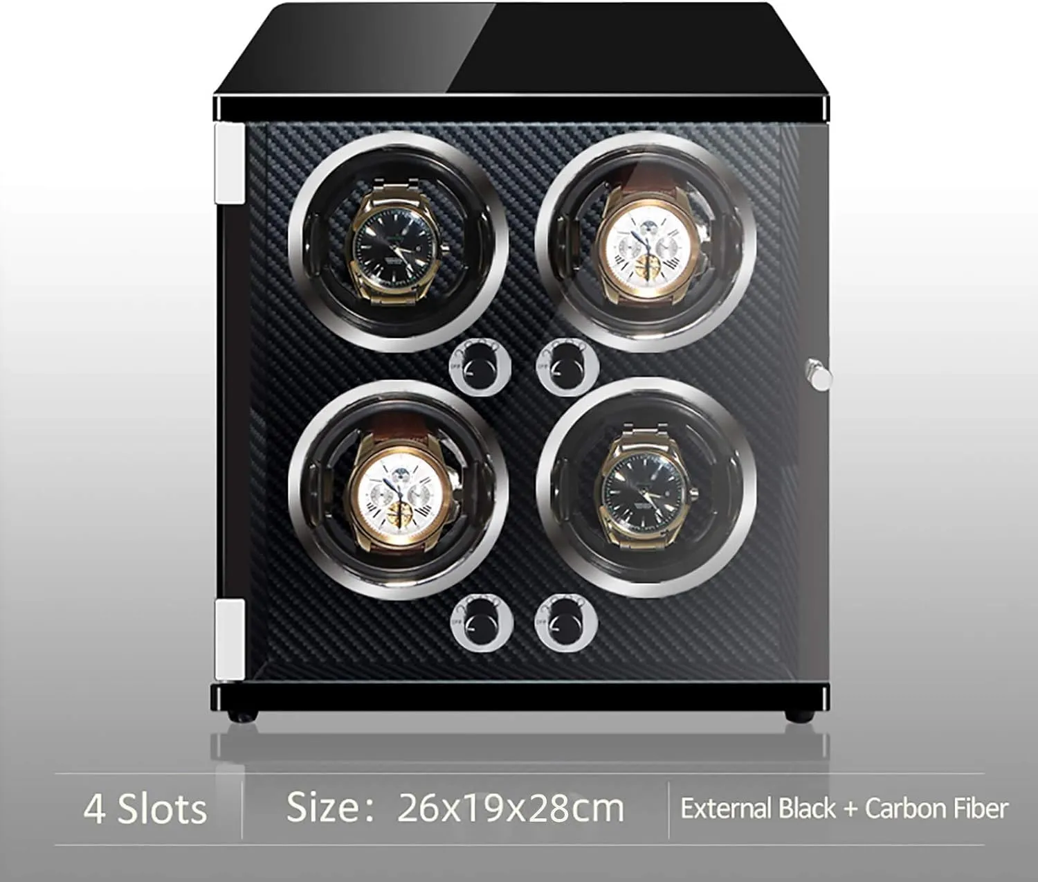Device Household Light Luxury Colorful Atmosphere Light Watch Storage Box Organizer,Black-3 (Beige Winding Box Watch Winders hammer reportedly chagrin pliant - Smart Watch Shaker Mechanical Watch Automatic Winding 