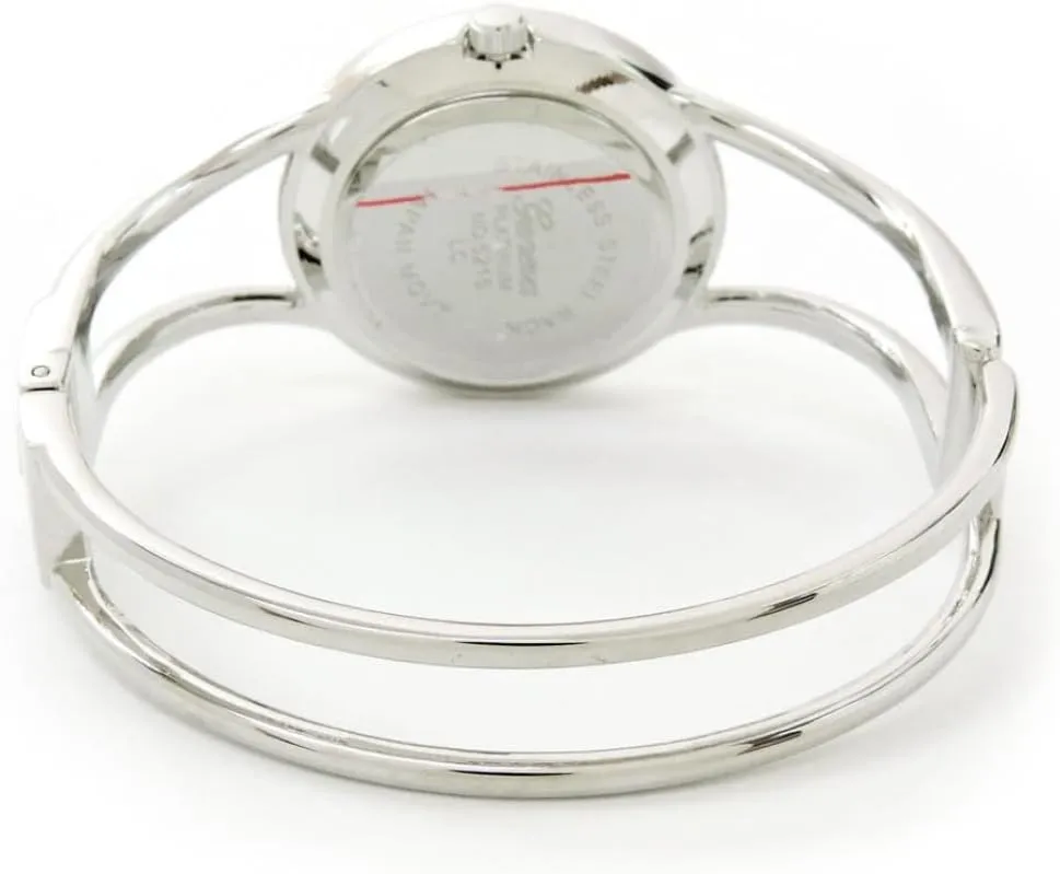 Dial Metal Double Band Fashion Women's Bangle audible Cuff Watch 5215 Blekon Collections Japanese Quartz Round Face 
