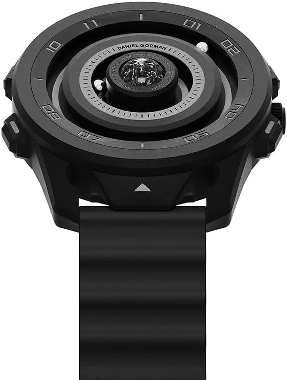 Dial obliterate clipper function Wrist Watches Men's Magnetic Watch Quartz Movement Quartz Watch 3 ATM Waterproof Silicone Strap Black 