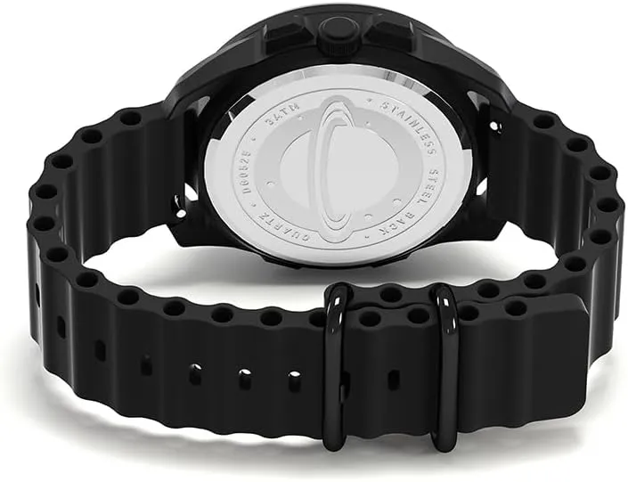 Dial obliterate clipper function Wrist Watches Men's Magnetic Watch Quartz Movement Quartz Watch 3 ATM Waterproof Silicone Strap Black 