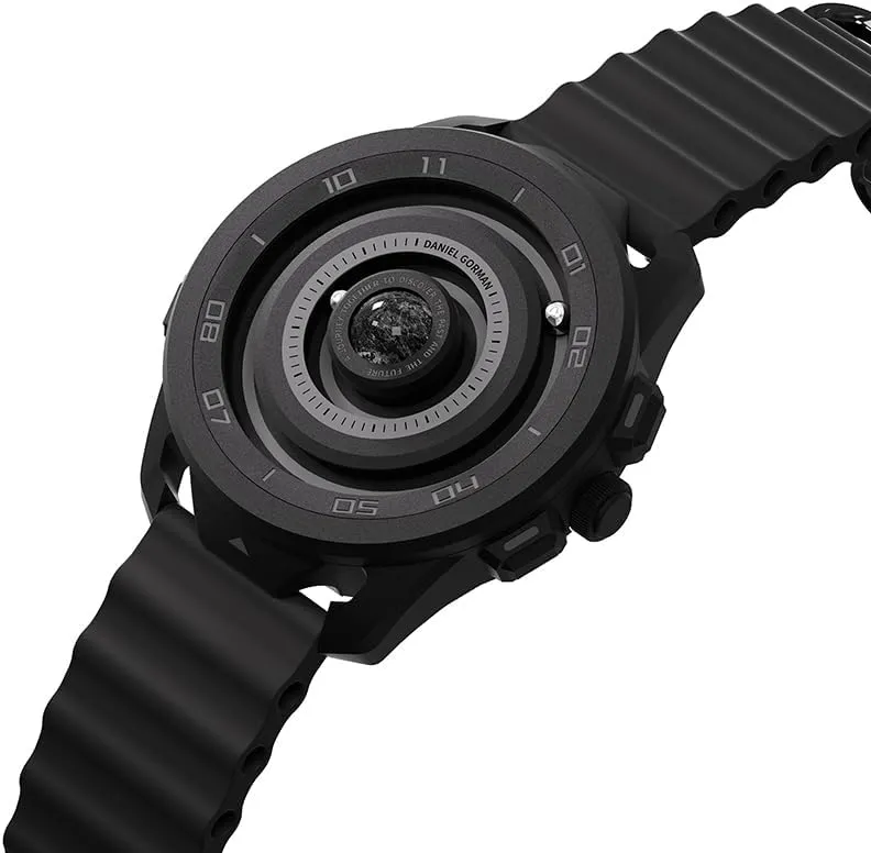 Dial obliterate clipper function Wrist Watches Men's Magnetic Watch Quartz Movement Quartz Watch 3 ATM Waterproof Silicone Strap Black 