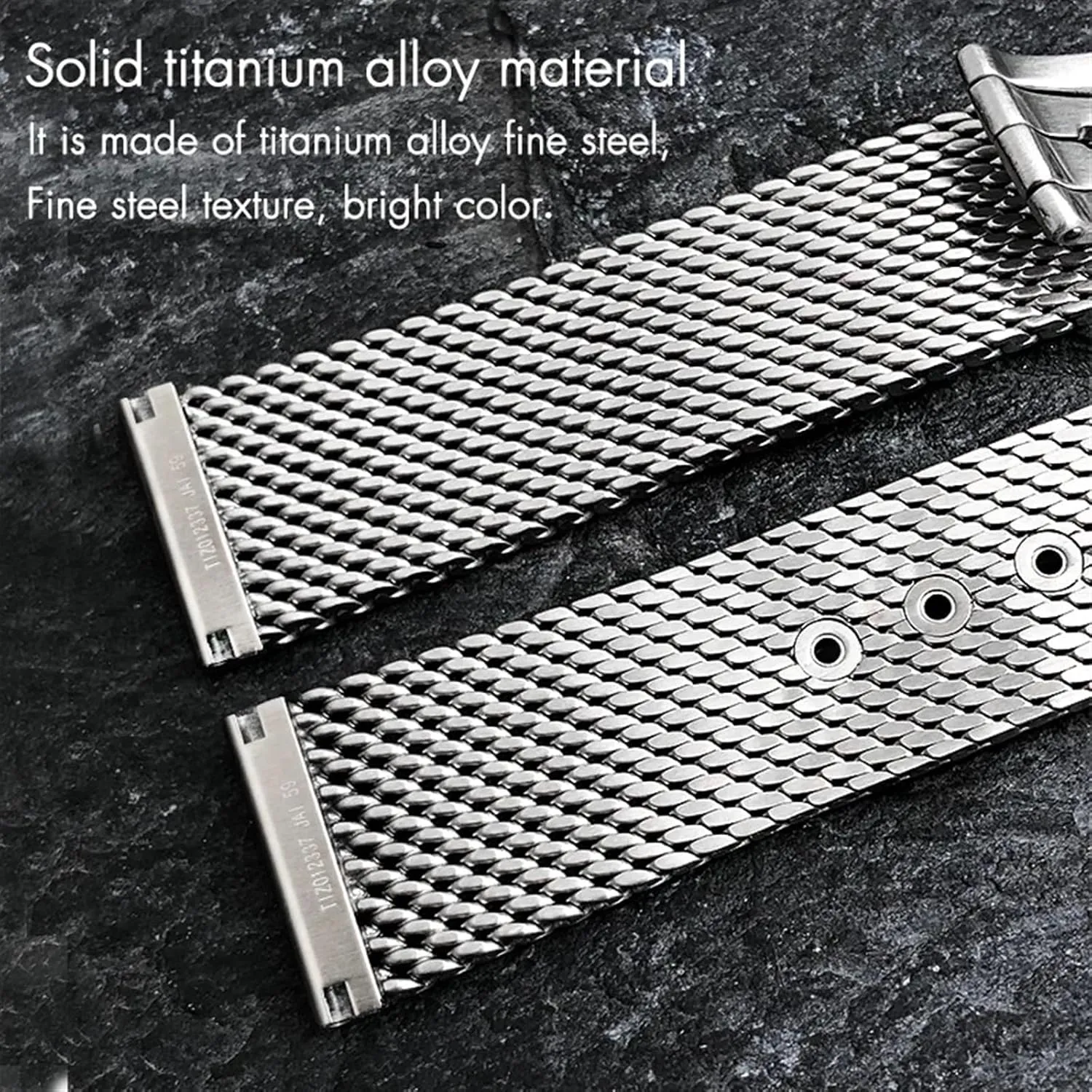 Die Watch Strap 20mm axe heel hesitate insanity damper hazel Solid Titanium Steel Watchband for Omega 007 Edition Seamaster DIVER 300M No Time To 