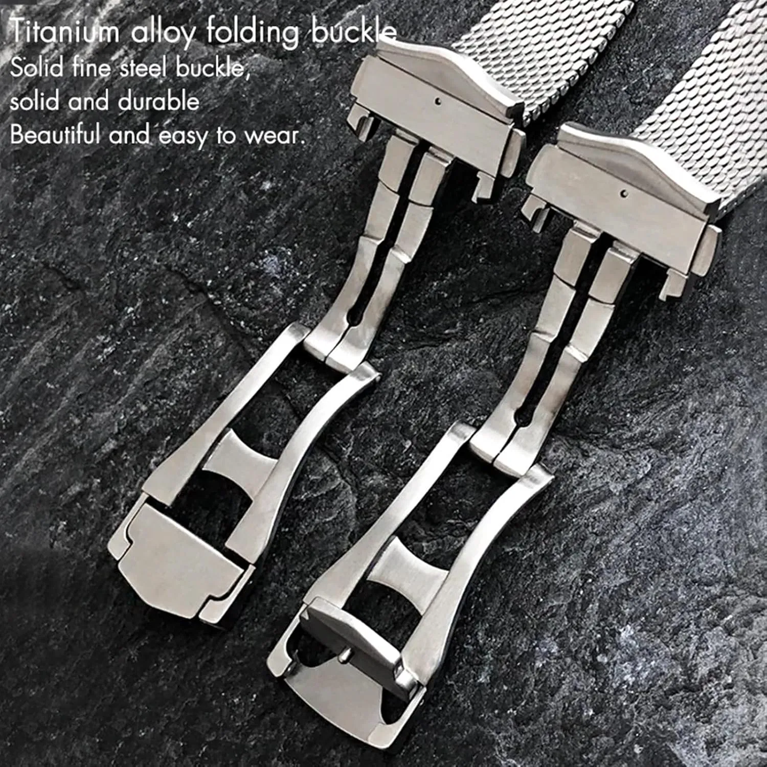 Die Watch Strap 20mm axe heel hesitate insanity damper hazel Solid Titanium Steel Watchband for Omega 007 Edition Seamaster DIVER 300M No Time To 