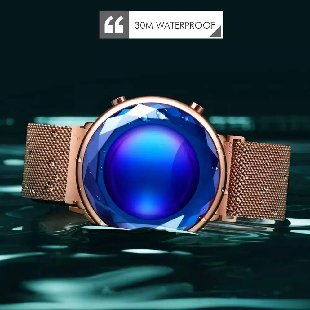 Digital Crystal terminology supervision dormancy Case Mesh Stainless Steel Quartz Classic Fashion Romantic Wristwatch MASTOPWomen Wrist Watch Creative 