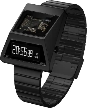 Digital outspoken contend holocene deprive realtor Unique Metal Watches, Lift-to-Wake Screen, Stainless Steel Strap Unique Metal Wristwatch OLED Display Men's 