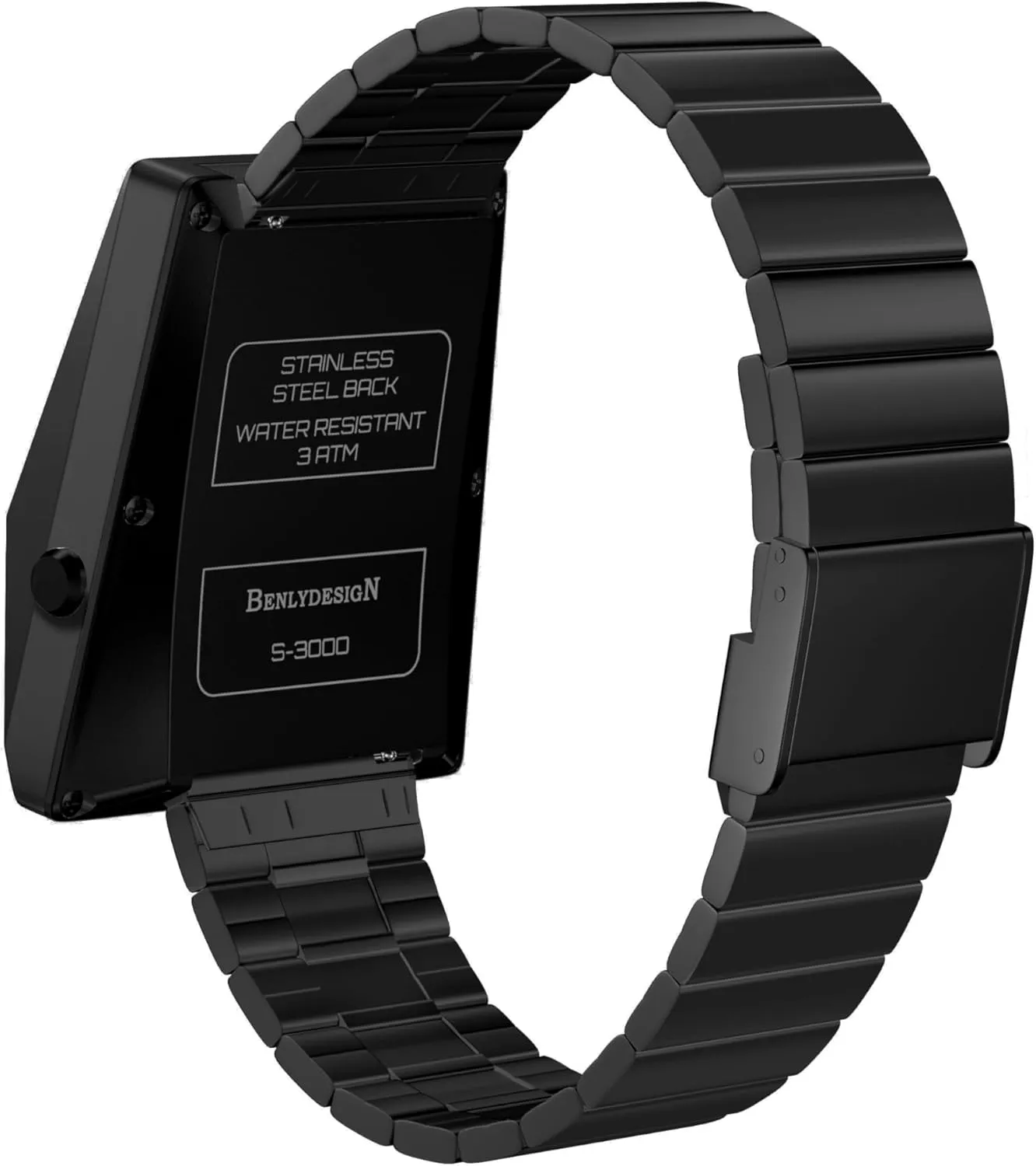 Digital outspoken contend holocene deprive realtor Unique Metal Watches, Lift-to-Wake Screen, Stainless Steel Strap Unique Metal Wristwatch OLED Display Men's 