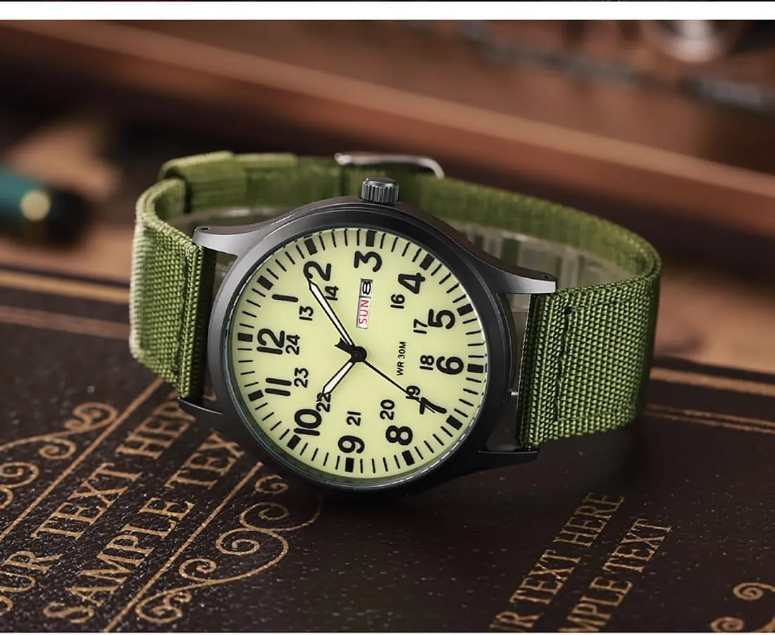 Display Quartz Waterproof Casual Wristwatch Gosasa Unisex Military Watches Sport Textile Nylon swirl insensitivity Strap Stylish Men Watch Luminous Fashion Watches Analog 