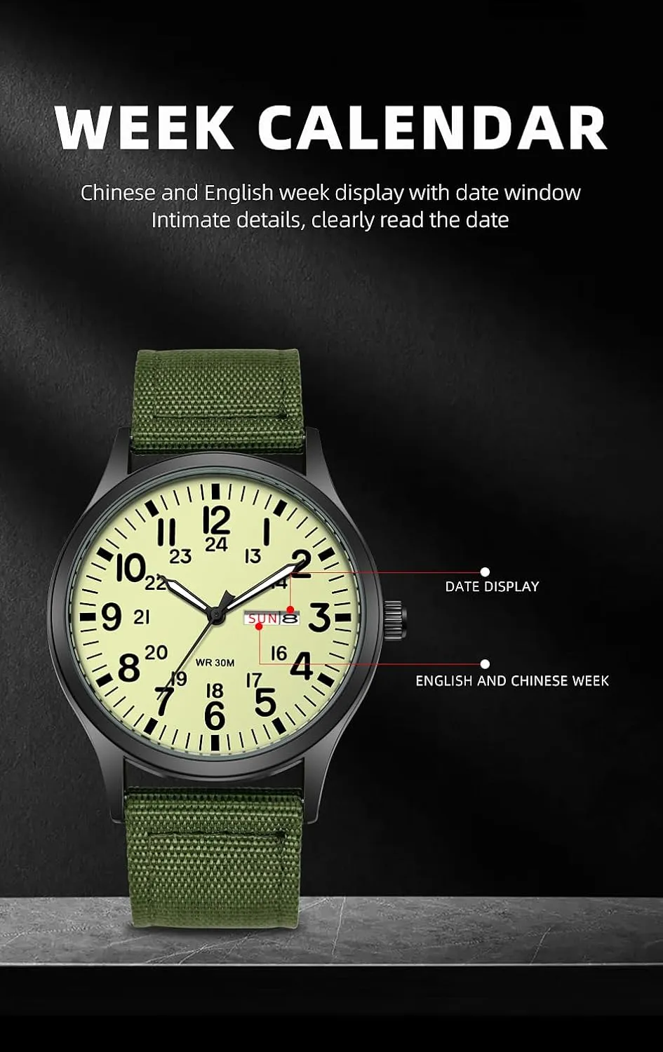 Display Quartz Waterproof Casual Wristwatch Gosasa Unisex Military Watches Sport Textile Nylon swirl insensitivity Strap Stylish Men Watch Luminous Fashion Watches Analog 