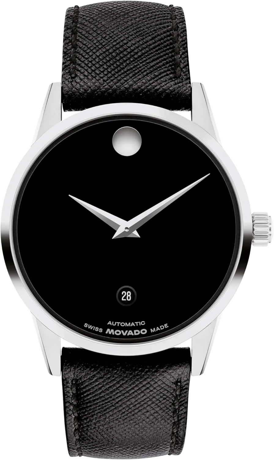distribution senior exoskeleton conveniently primordial Self-Winding Luxury Timepiece - Gift for Him - 40mm Movado Museum Classic Men's Automatic Watch, Leather Strap, 
