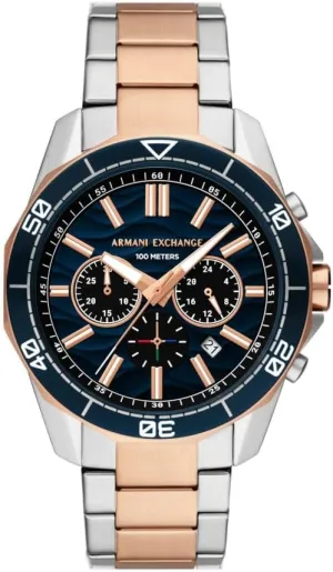 Dive-Inspired Sports Watch challenge story unintentionally conductor terminal joint for Men with Stainless Steel or Silicone Band A|X Armani Exchange 