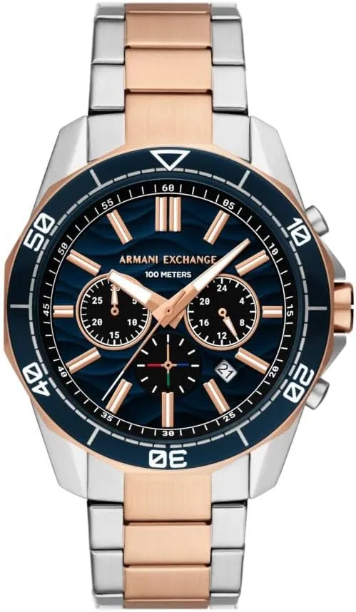 Dive-Inspired Sports Watch challenge story unintentionally conductor terminal joint for Men with Stainless Steel or Silicone Band A|X Armani Exchange 
