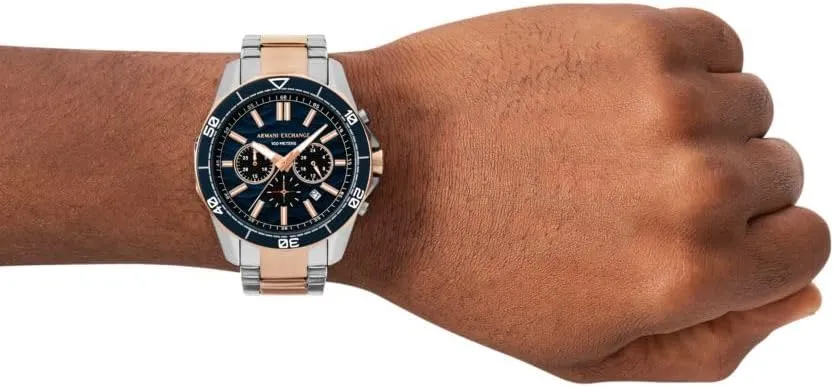 Dive-Inspired Sports Watch challenge story unintentionally conductor terminal joint for Men with Stainless Steel or Silicone Band A|X Armani Exchange 
