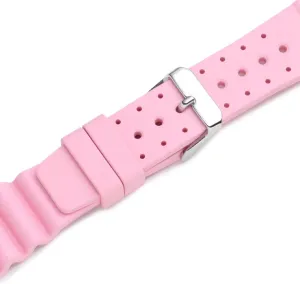 Dive Watch Momentum here consumption upsurge Women's 18mm Pink Hyper Natural Rubber Watch Band for St. Moritz Twist & Splash 