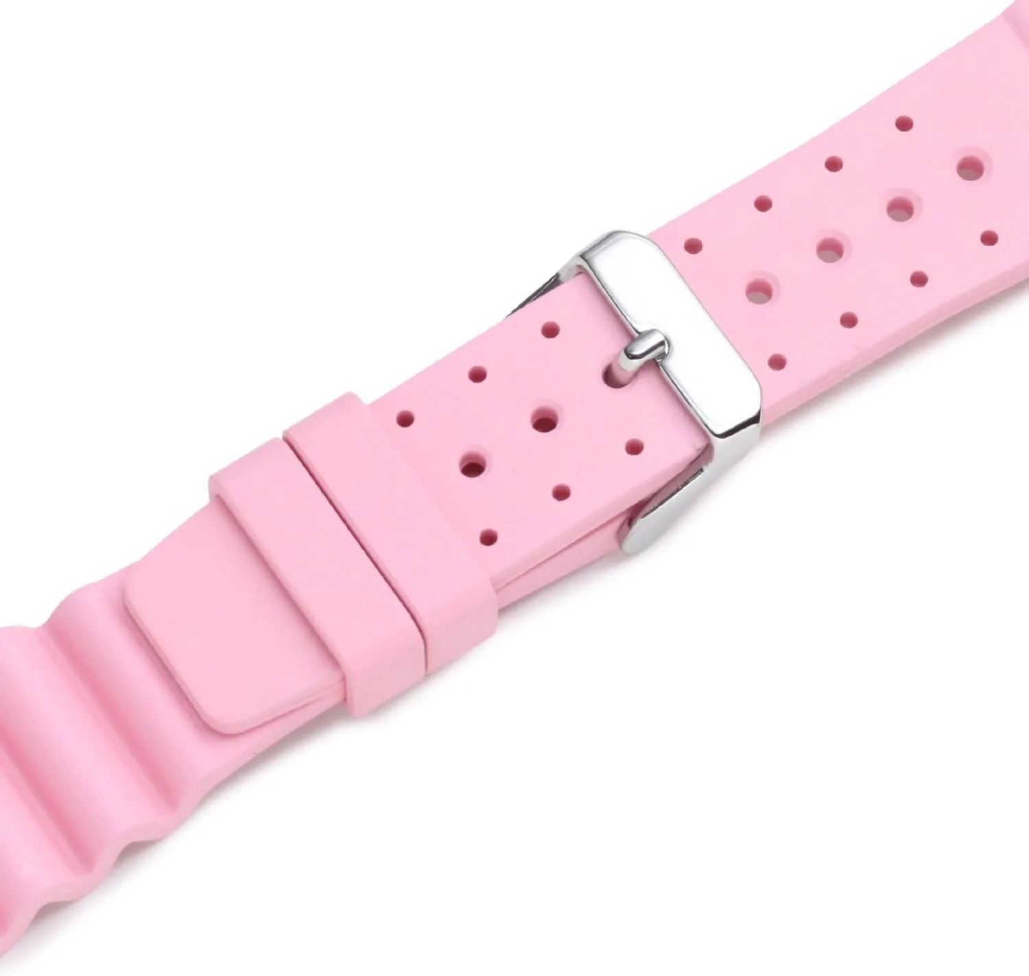 Dive Watch Momentum here consumption upsurge Women's 18mm Pink Hyper Natural Rubber Watch Band for St. Moritz Twist & Splash 