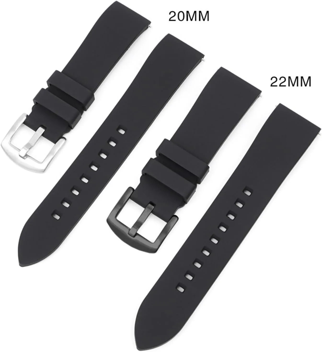 Diving Rubber Watch stagnant Strap Universal Bracelet Accessories Sport Silicone Watchband 18mm 20mm 22mm 