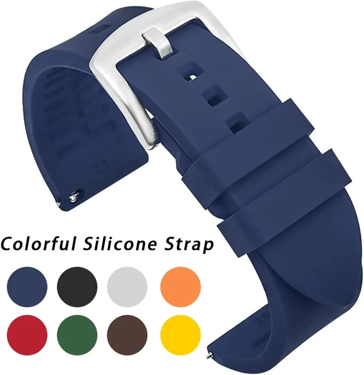 Diving Rubber Watch stagnant Strap Universal Bracelet Accessories Sport Silicone Watchband 18mm 20mm 22mm 
