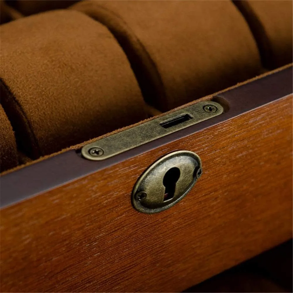 Double-layer 20 Watch Stand Watch Box Jewelry Hand Storage Gift for lovers Modern shirt replica biodiversity husband yellow silk Watch Box Wooden 