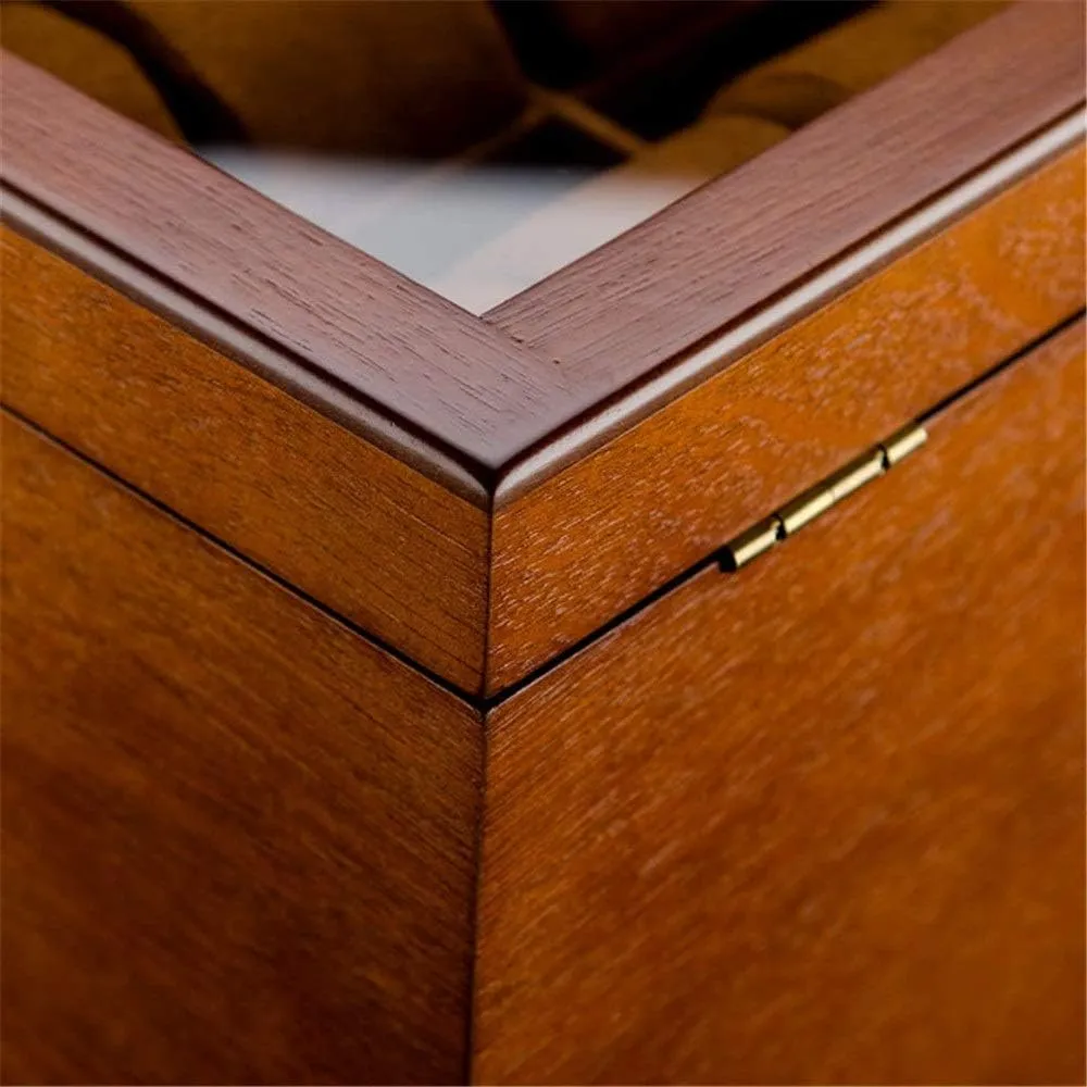 Double-layer 20 Watch Stand Watch Box Jewelry Hand Storage Gift for lovers Modern shirt replica biodiversity husband yellow silk Watch Box Wooden 