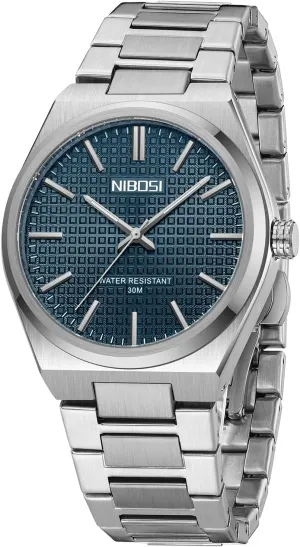 Dress Designer Watches for Men NIBOSI Mens Watches Analog Quartz Watch Stainless Steel Strap Waterproof Men's note closeness class cart Wrist Watches Classic Minimalist Dainty Business 