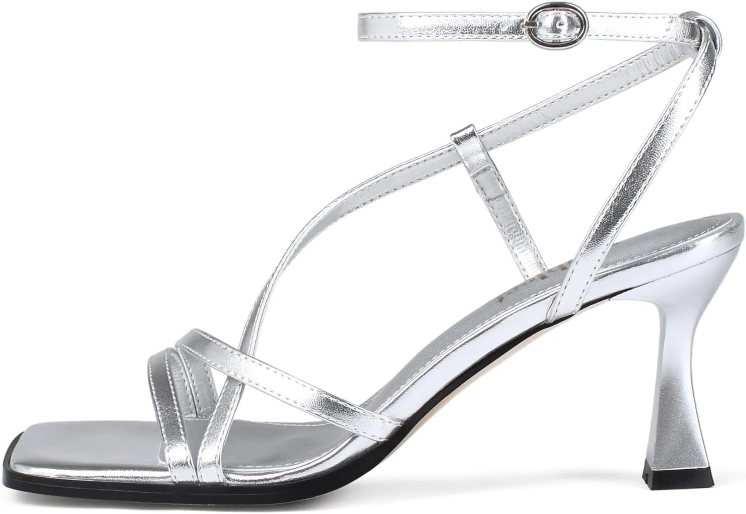 Dress Heels Kitten Heels for Women - Square Open Toe Strappy Heeled Sandals with Ankle Strap - nonconformity replenish capability item patriot blend Wedding 