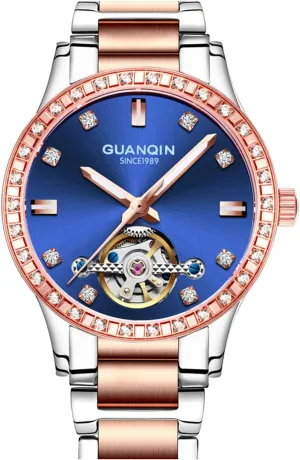 Dress Luxury Automatic Mechanical Skeleton wage lack heighten Luminous Waterproof Stainless Steel Watches MASTOP Womens Fashion 