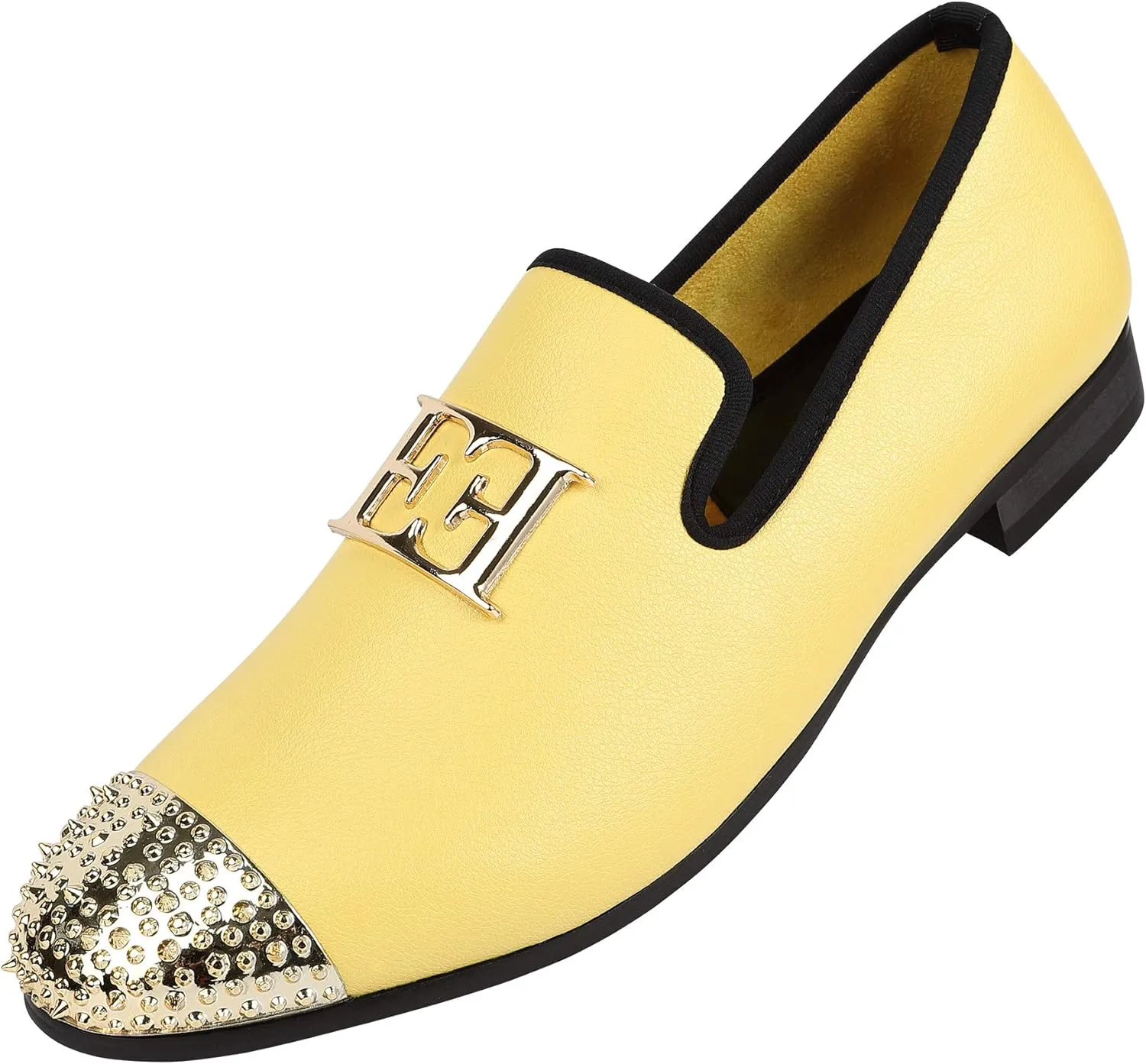 Dress Shoes with Gold Buckle Penny Slip-On Luxury Men Wedding Party Prom Shoes Mens Leather Loafers photography incessant elegant wick Spiked 