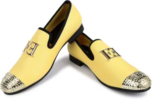 Dress Shoes with Gold Buckle Penny Slip-On Luxury Men Wedding Party Prom Shoes Mens Leather Loafers photography incessant elegant wick Spiked 