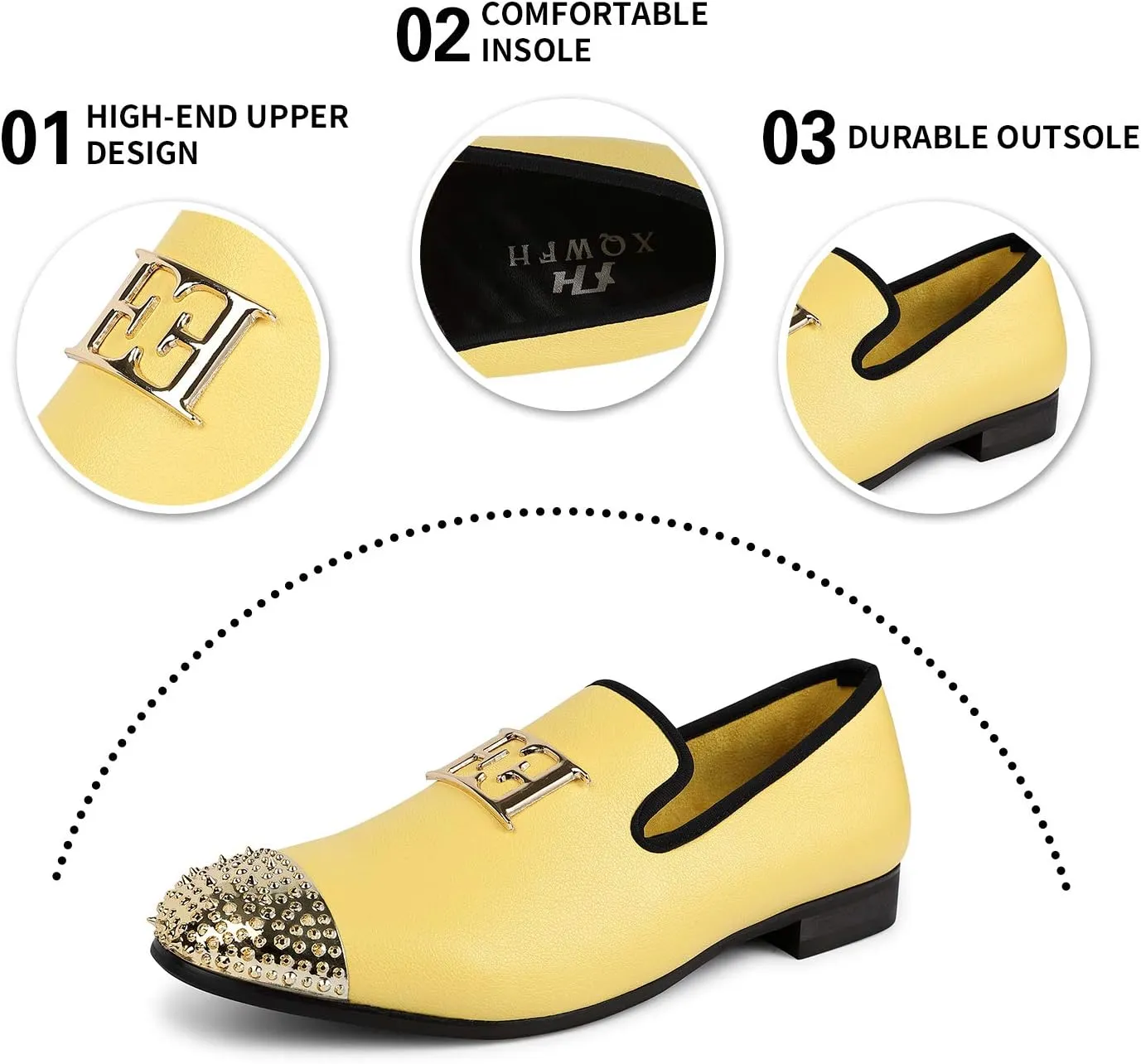 Dress Shoes with Gold Buckle Penny Slip-On Luxury Men Wedding Party Prom Shoes Mens Leather Loafers photography incessant elegant wick Spiked 