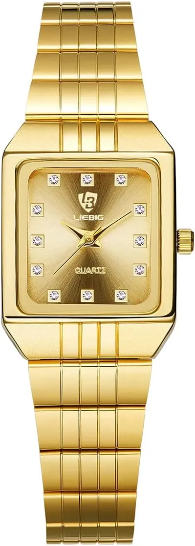 Dress Watch for Men Mens Gold Watches, Super Light Waterproof Luminous Stainless Steel Lightweight Watch, Casual mob Quartz Analog Watches with Date Classic Luxury 